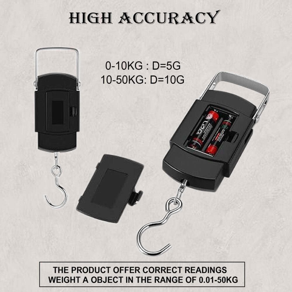 GLUN® Electronic Portable Digital LED Screen Luggage Weighing Scale, 50 kg/110 Lb For Multi-Purpose Use. - Image 3