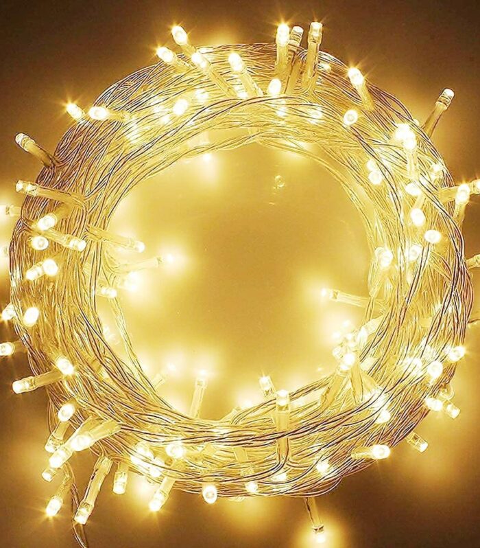 NIYAMAX LED String Lights - 12 Meter Fairy Lights with Full View Light 42 LED Bulb - Waterproof & Flexible Copper LED Serial String Lights (Warm White)