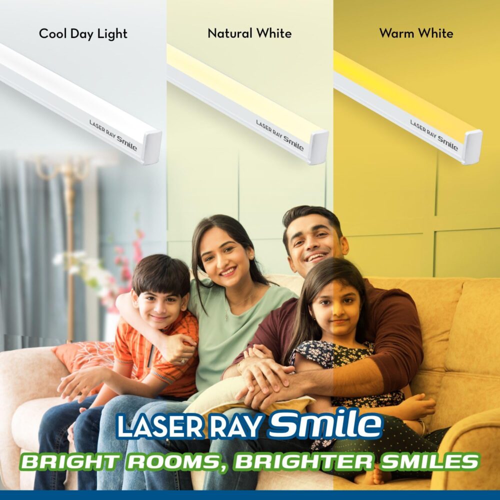 Crompton Laser Ray Smile 20W LED Batten |4 feet Slim Batten for Living Room & Bedroom | Energy Efficient Tubelight for Home | BIS Approved | Natural White (6500K) (Pack of 1) - Image 3