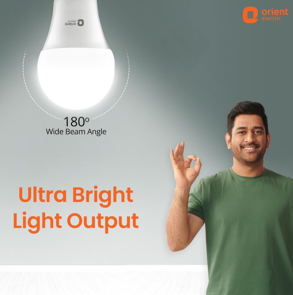 Orient Electric 12W High Glow LED bulb| 180-degree wide beam angle| Voltage surge protection up to 4 kV| 6500K, Cool White| B22d base| Made in India| Pack of 2 - Image 6