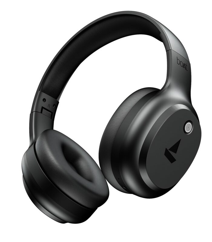 boAt Rockerz 421 (2025 Launch), 40Hrs Battery, Low Latency(40ms), 40mm Drivers, ENx Technology, Integrated Controls, v5.4 Bluetooth Headphones, Wireless Headphone with Mic (Black Sabre)