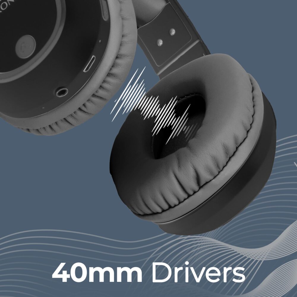 ZEBRONICS THUNDER Bluetooth 5.3 Wireless Headphones with 60H Backup, Gaming Mode, Dual Pairing, ENC, AUX, Micro SD, Voice assistant, Comfortable Earcups, Call Function(Black) - Image 7
