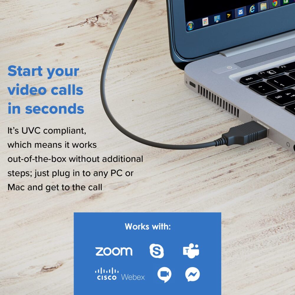 Creative Live! Cam Sync V3 2K Qhd USB Webcam with 4X Digital Zoom (4 Zoom Modes from Wide Angle to Narrow Portrait View), Privacy Lens, 2 Mics, for Pc and Mac - Black - Image 5
