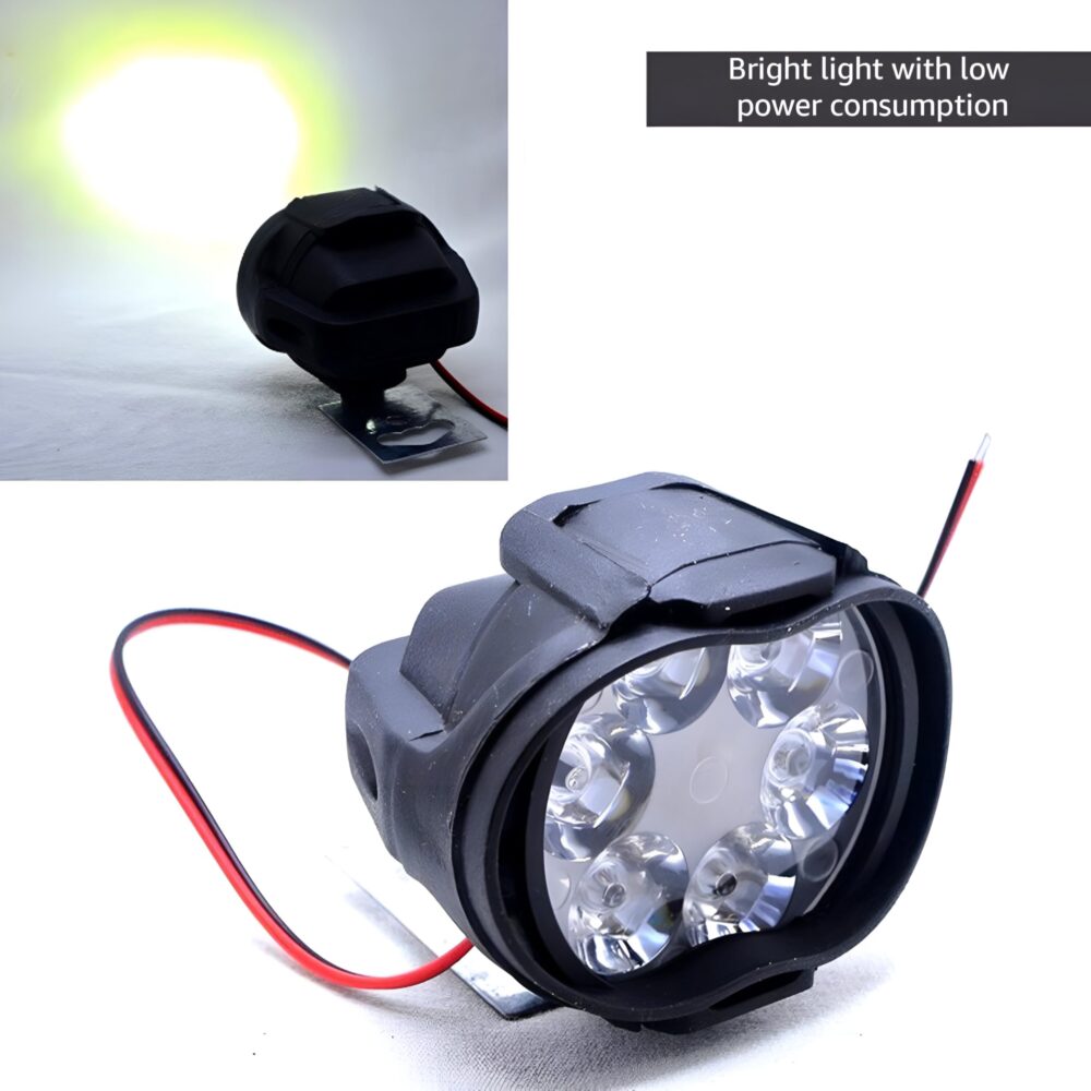 Pivalo 6 LED Fog Light15V DC 10W 1000Lm 7000k Power Waterproof Universal Head Lamp Off-Road Driving Anti Fog Headlight with Handlebar Switch for Bike Scooty Motorcycle (White, Pack of 2) - Image 5