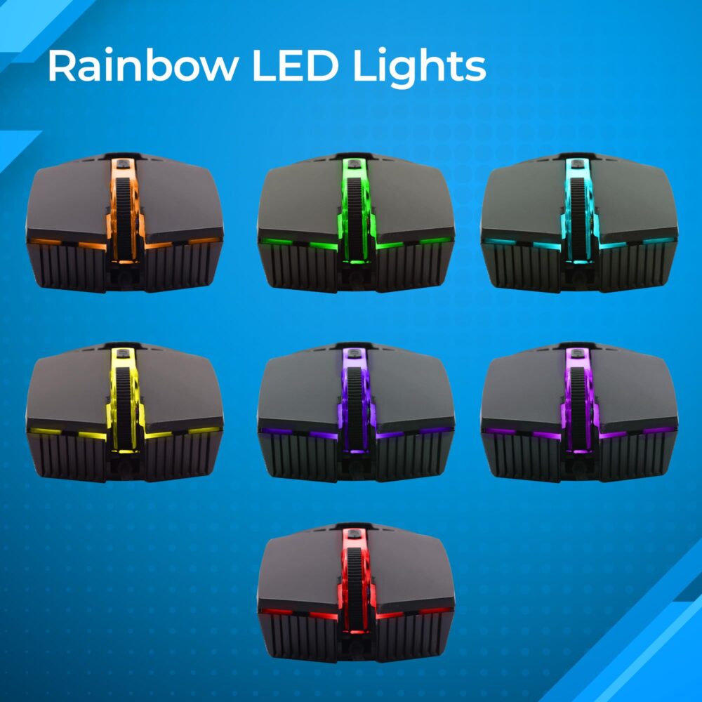 ZEBRONICS PHERO Wired Gaming Mouse with up to 1600 DPI, Rainbow LED Lights, DPI Switch, High Precision, Plug & Play, 4 Buttons - Image 3