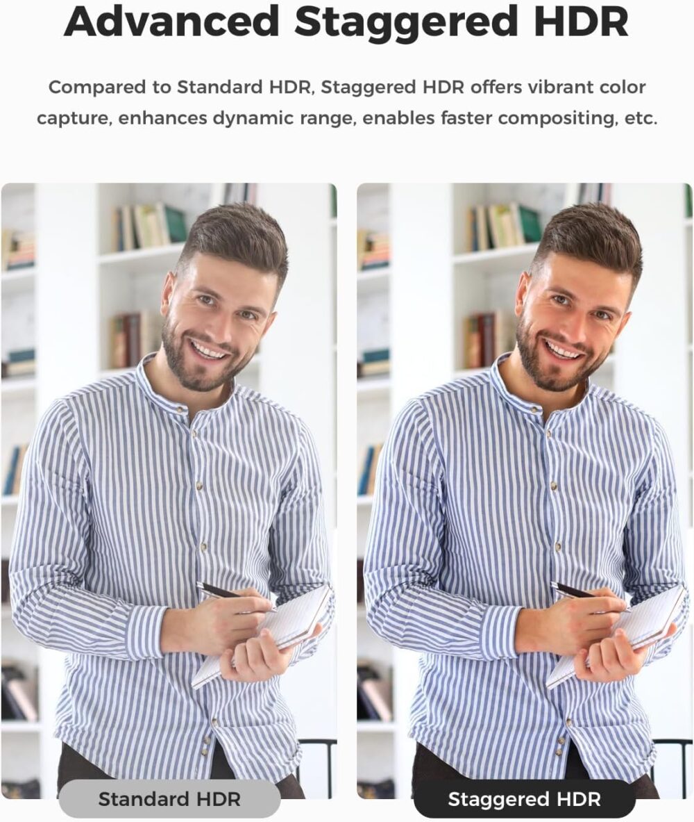OBSBOT Meet SE AI-Powered FHD Webcam with 1/2.8'' CMOS Sensor | 1080p@100fps, 720p@150fps Resolution | Auto Framing, Landscape, Portrait, Beauty, Group Mode | Dual Native ISO | Staggered HDR | White - Image 2