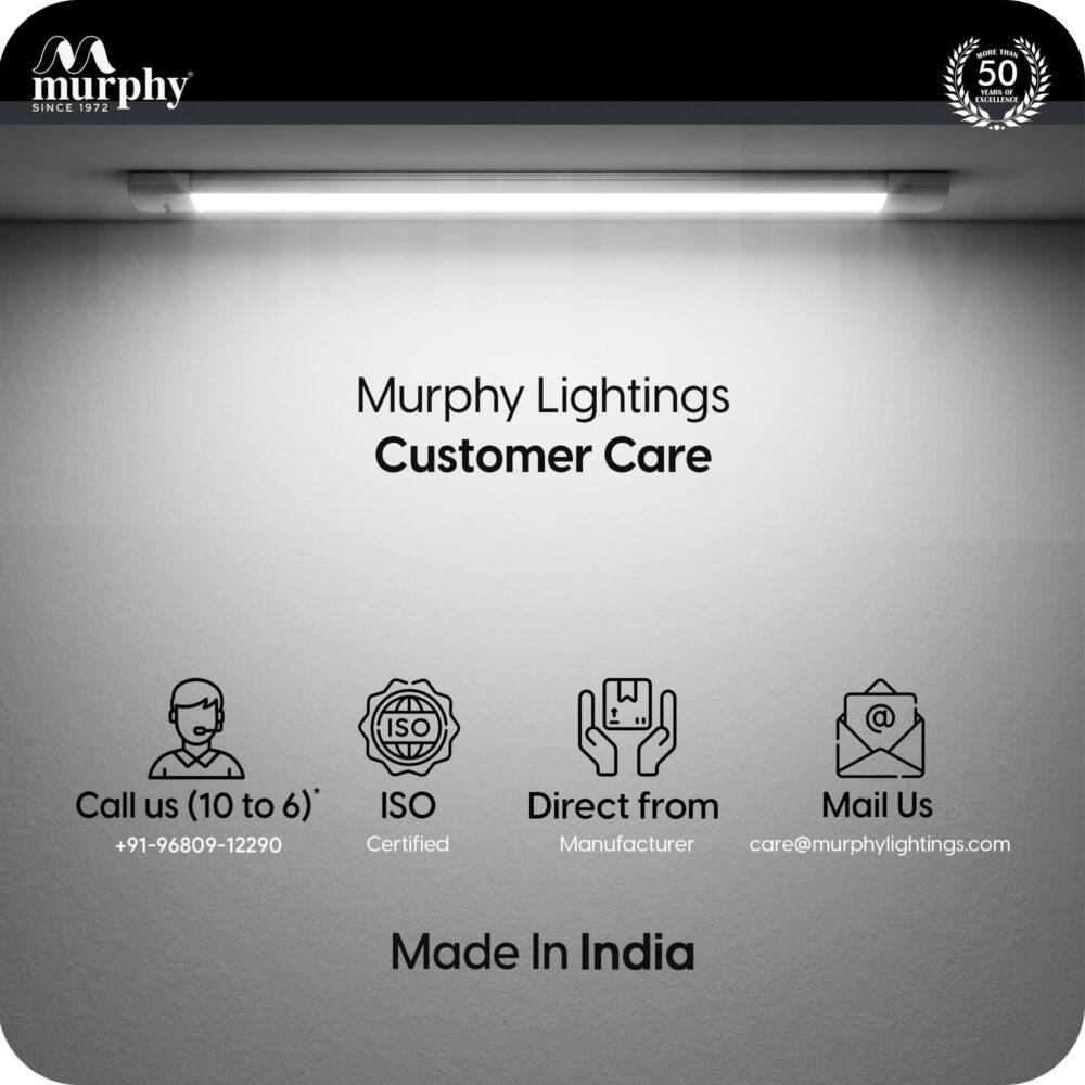 Murphy Omega 20W LED Tube Light | Ultra-Slim 2ft Aluminium Batten | Soft Cool White Glow (Pack of 2) - Image 2