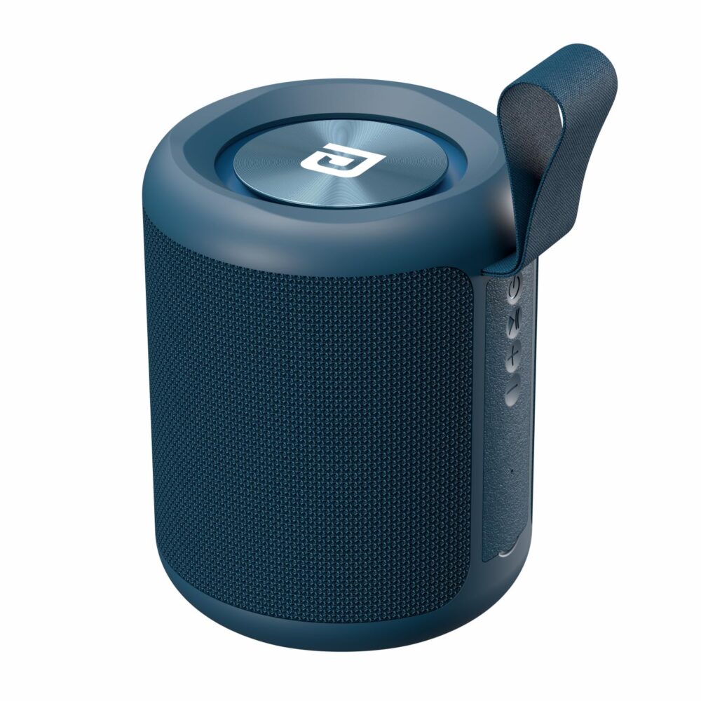 Portronics SoundDrum P 20W Portable Bluetooth Speaker with 6-7 hrs Playback Time, Handsfree Calling, USB Slot, Aux-in Port, Type C Charging (Blue)