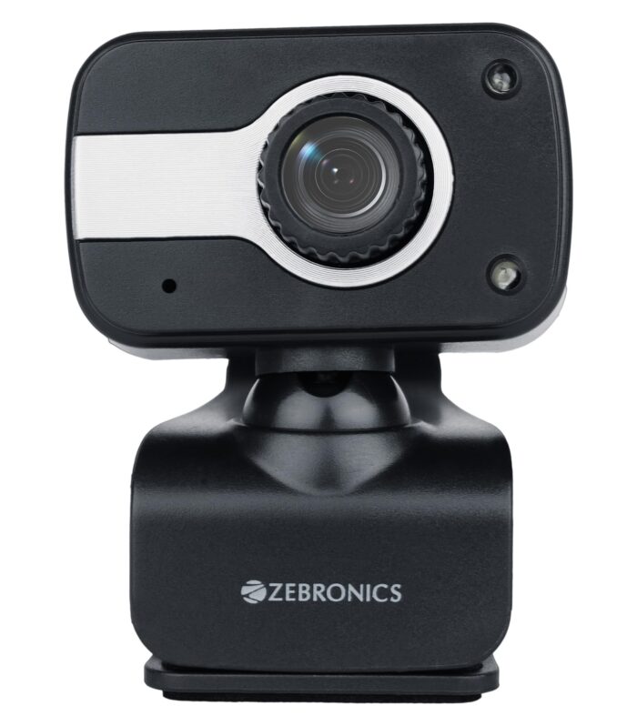 Zebronics Zeb-Crystal Clear Web Camera, 0.3 MP with USB with 3P Lens,Built-in Microphone,Auto White Balance,Night Vision and Manual Switch for LED (Black)