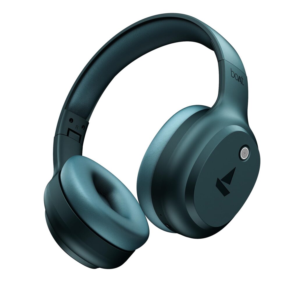 boAt Rockerz 421 (2025 Launch), 40Hrs Battery, Low Latency(40ms), 40mm Drivers, ENx Technology, Integrated Controls, v5.4 Bluetooth Headphones, Wireless Headphone with Mic (Bold Blue)