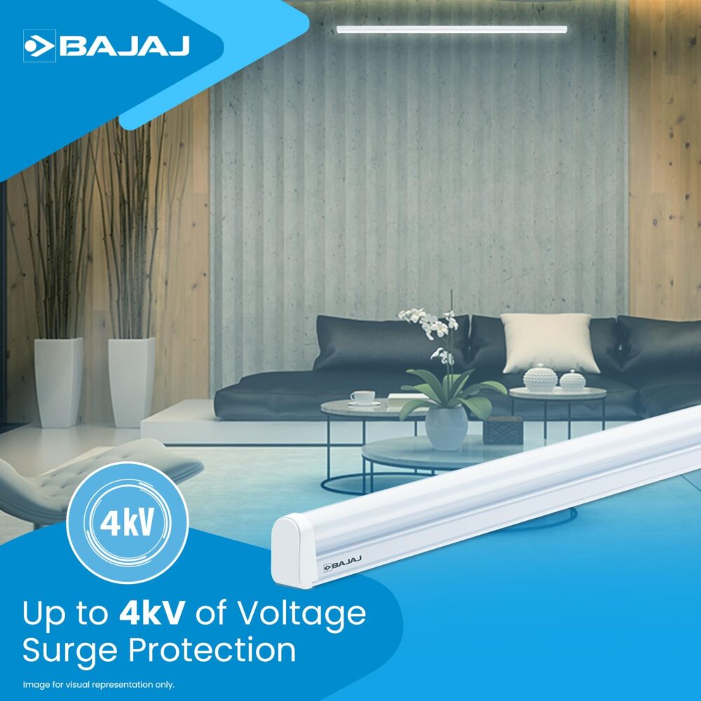 Bajaj 20W Cool Day Light LED Tubelight (Pack Of 1) | LED Tube Light For Home | IR Free | UV Free | Voltage Surge Protection Of 4 KV | Bright & Energy Efficient | White | 1 Yr Warranty - Image 5
