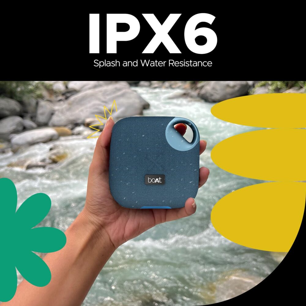 boAt Stone 193 Pro / Stone190 Pro with 5W Signature Sound, Up to 12hrs of Playtime, TWS Feature, Built-in Mic, Bluetooth v5.3, AUX Port, TF Card, IPX6 & Type-C Bluetooth Speaker (Tropical Blue) - Image 7