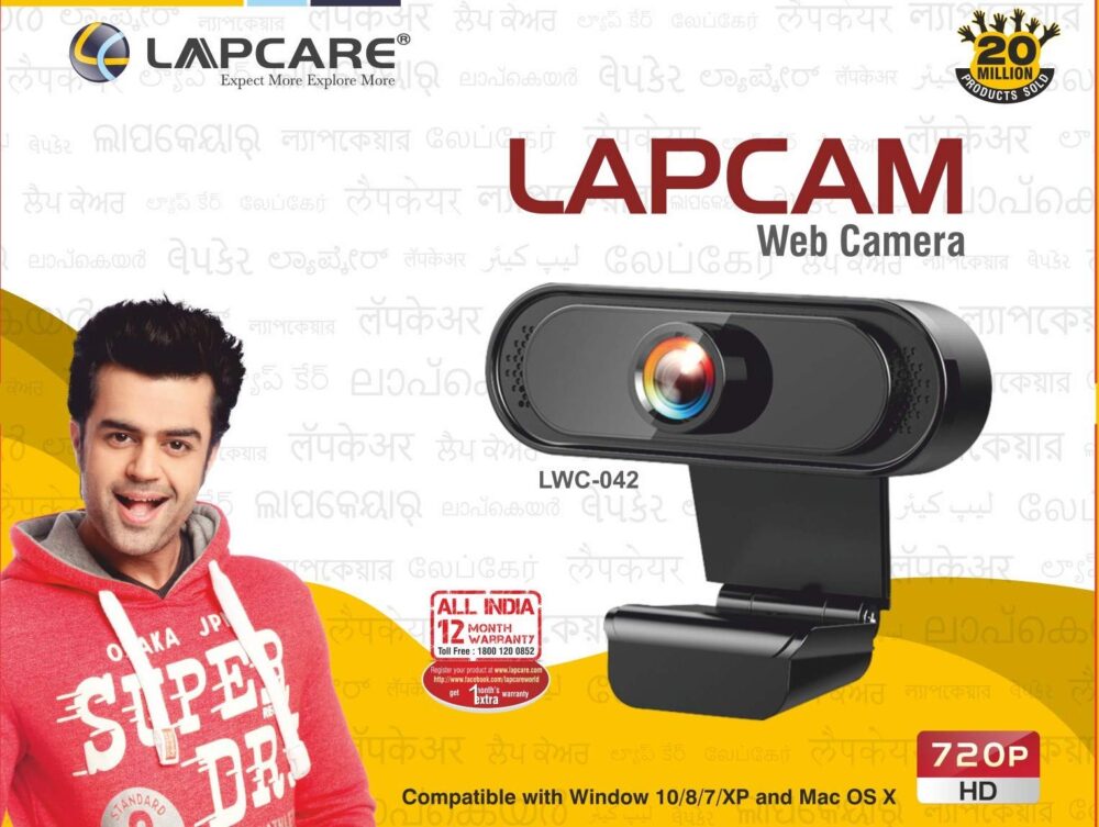 Lapcare Lapcam HD 720M P, Noise Isolated Microphone with Computer HD stremaing Web cam for Desktop & Laptop with mic with Wide Angle Lens & Large Sensor for Superior Low Light, Optical (Black) - Image 6