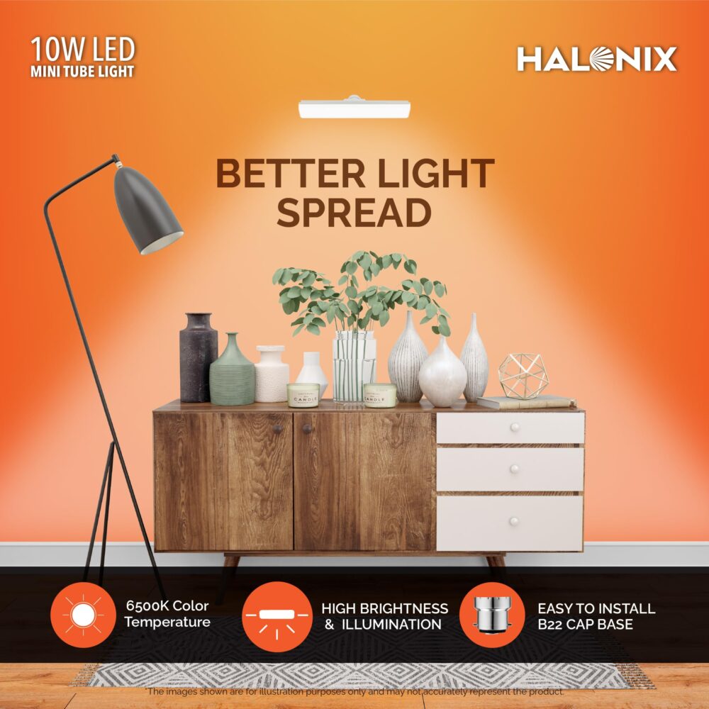 Halonix 10 Watts B22d LED bulb tube Light Cool White, Pack of 1, T-bulb - Image 2
