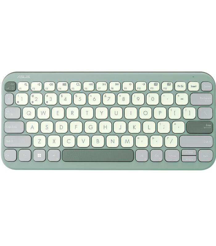 ASUS Marshmallow Kw100 Keyboard, Supports Up to 3 Devices, 1.6Mm Key Travel, Scissor Keys, Compact & Lightweight Keyboard, Bluetooth (Color - Green Tea Latte)