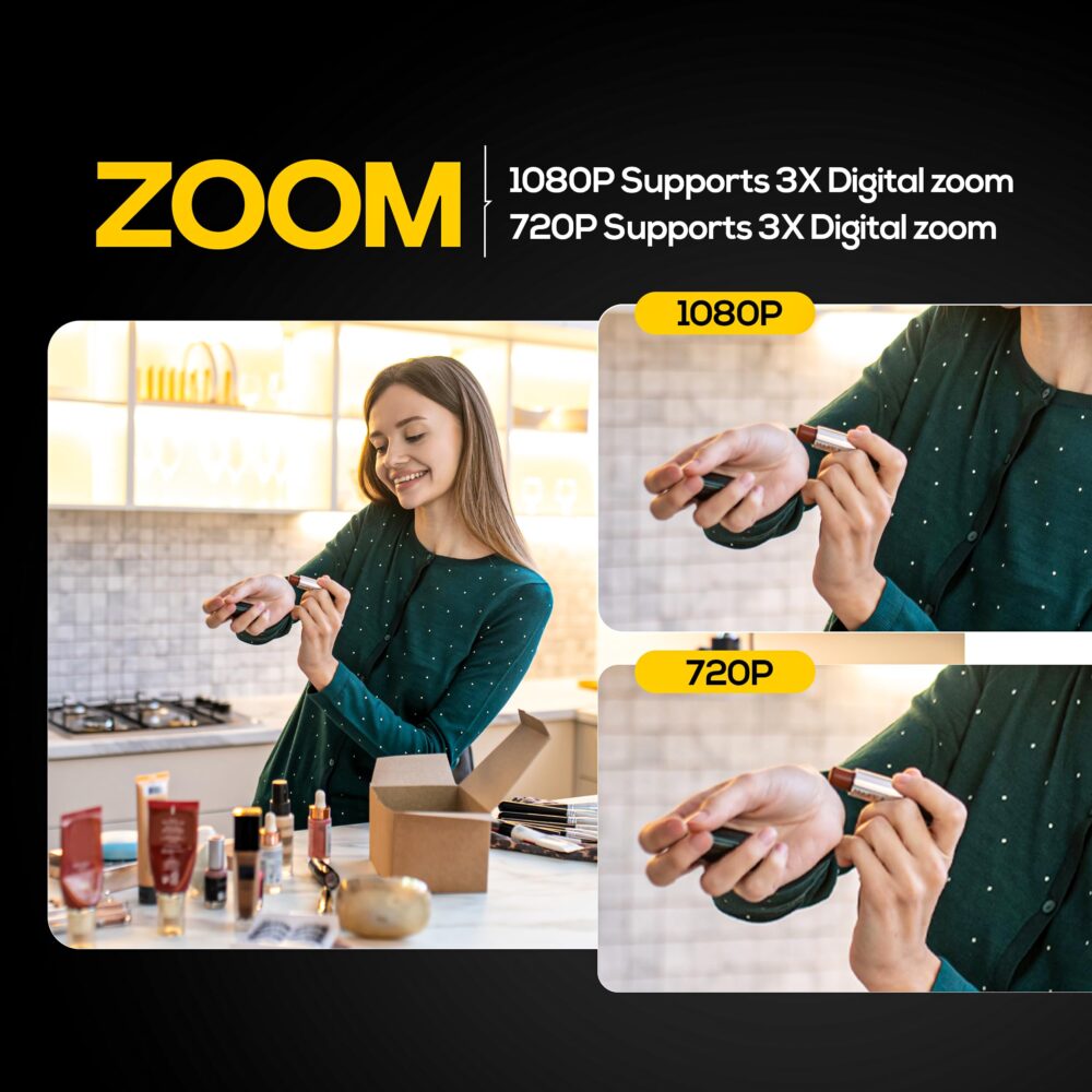 AIWaft 4K Webcam with AI Auto-Focus, EPTZ, Dual Microphones, 2D Noise Reduction, and Multi-Platform Compatibility for Streaming, Zoom, Google Meet, PC/Laptop/Tablet - Image 4