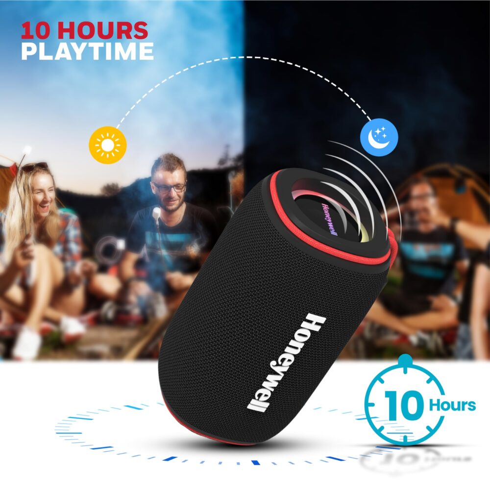 Honeywell Newly Launched Suono P400 15W 5.3 Bluetooth Speaker,Deep Bass Radiators,10H Playtime,IPX 6,TWS Feature,RGB Lights,SD Card,AUX,Type-C Port,Built-In Mic,78mm Drivers,2Yrs Manufacturer Warranty - Image 7